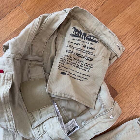 Men's Levis Khaki Slim Fit Denim Size 31 x 32 - Picture 7 of 8